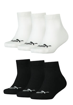 Puma KIDS Quarter Socken Sneaker Gr. 27 - 38 für Mädchen und Jungen 6 Paar