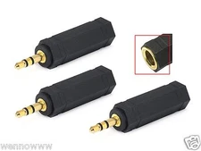 ( 3pcs )  3.5mm Stereo Plug to 6.35mm (1/4 Inch) Stereo Jack Adaptor 