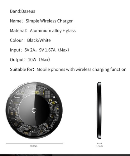 Qi Wireless Charger Charging Pad White Fast Quick for iPhone Galaxy Xaiomi - Picture 5 of 12
