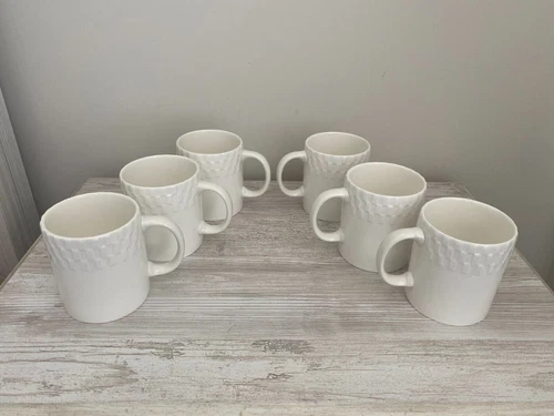 NEW PFALTZGRAFF SET OF 6 WHITE COFFE MUGS