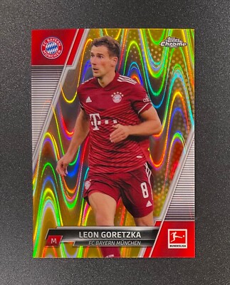 2022 Topps Chrome Bundesliga LEON GORETZKA Gold Wave Bayern Munich