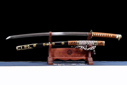 Espada japonesa afilada de batalla Tachi Samurai Katana T10 hoja templada de arcilla de acero - Imagen 3 de 14