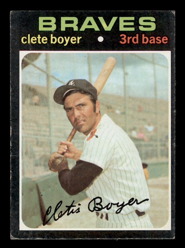 1971 TOPPS #374 CLETE BOYER ATLANTA BRAVES