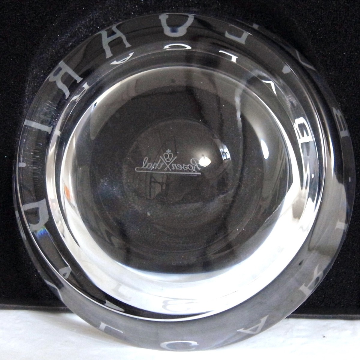 Auth Bvlgari Rosenthal Crystal Glass Cigar Ashtray 11.5cm