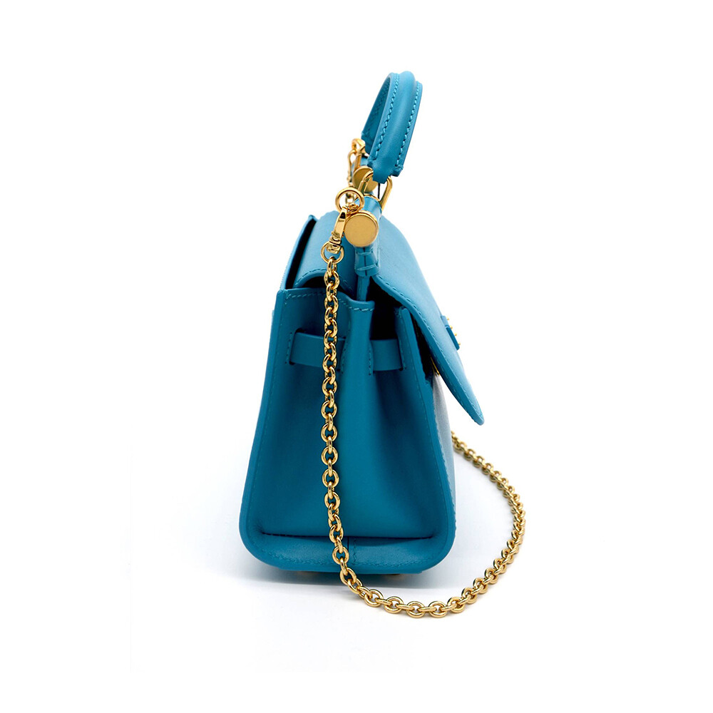 【SALE】DOLCE&GABBANA ハンドバッグ D&G SICILY Mini Bag Blue 2way 100% Calfskin BB6846 AV385
