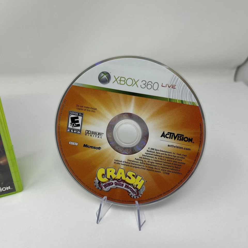 Crash Mind Over Mutant (Xbox 360, 2008) No Manual - Tested - Image 3 of 4