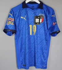 ITALY NATIONAL TEAM 2020 2021 HOME FOOTBALL SHIRT JERSEY 19 BONUCCI NATIONS