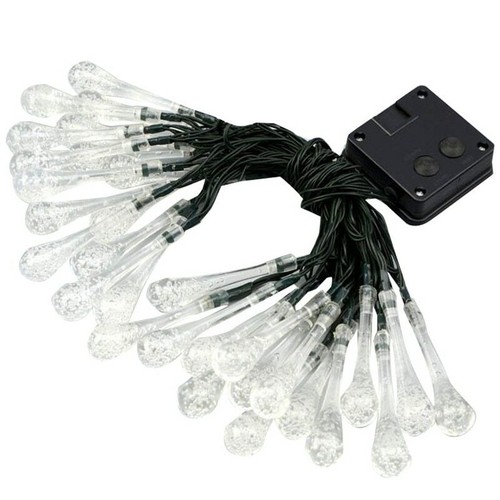 6M 30LED ampoule solaire chaîne de lumière gouttelette ampoules fée chaîne - 第 6/9 張圖片