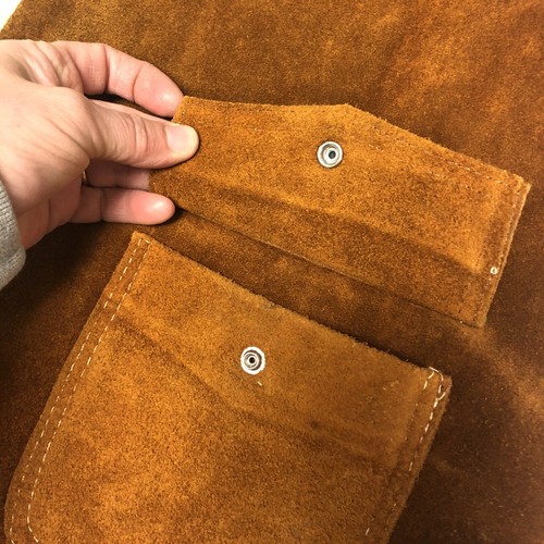 Gilet western vintage anni 70 uomo pesante scamosciato sherpa cowboy pelle intera - Foto 5 di 9