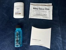 Lot of 5 Travel Size Makeup Remover Shower Cap Mouth Wash Clean Mint Dove Lotion