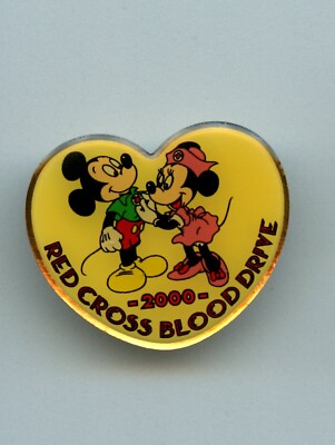 Disney Tokyo Disneyland Blood Drive Nurse Minnie Mouse Mickey Pin Yr 2000 HTF