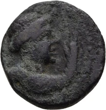 India Kushan Vima Takto Soter Megas Bronze 19mm / 7.7g Genuine Coin #KDW318