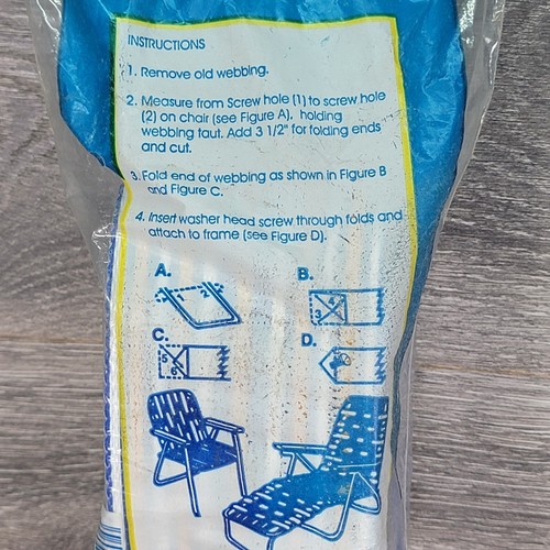 Gummistiefel Rasenstuhl Gurtband Kit 80 Fuß Chaiselongue weiß gelb blau Streifen Schrauben - Bild 6 von 12