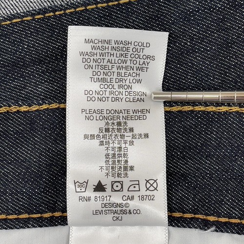 Levi’s 514 Boys Jeans 20 Reg 30x25 Dark Blue Big Boys Straight Fit Cotton Denim - Picture 10 of 10