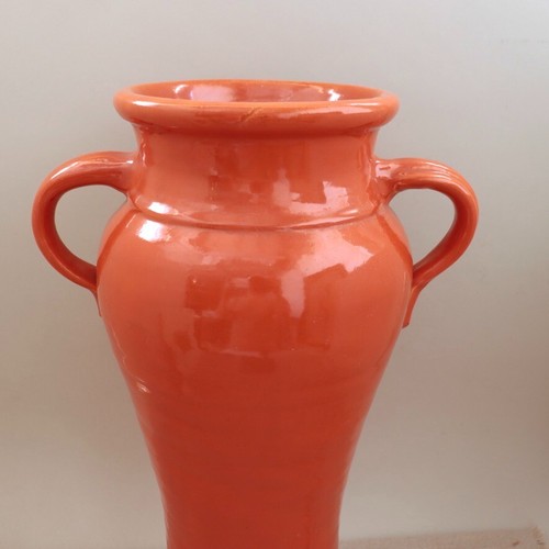 Huge Bauer 17" Rebekah Vase Rust Orange Matt Carlton 1930s Vintage Pottery Floor - Picture 6 of 24