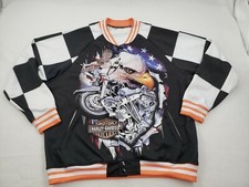 Harley Davidson Polyester Lightweight Checkered Sleeve Jacket