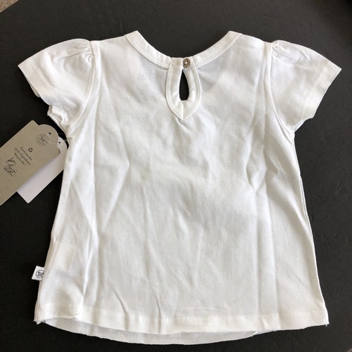 NUEVAS CON ETIQUETAS HONEST BABY Niñas (6-9M) Algodón Orgánico Elegantes Camisetas Mangas S (5-Piezas) Blancas - Imagen 4 de 7