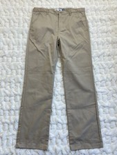 Old Navy Youth Pants Size 14 Husky Standard Beige Straight Leg Khaki Uniform NEW