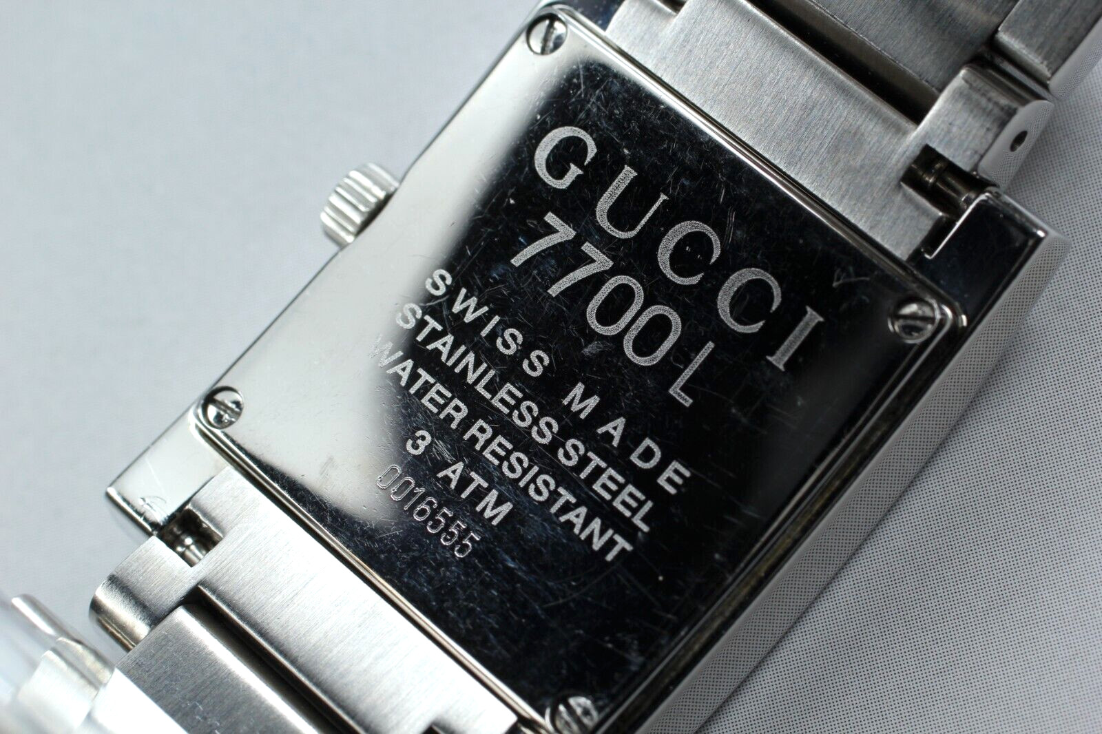 【NEAR MINT】 Gucci 7700L Quartz Square Silver White Dial Women's Watch From JAPAN thumbnail 7