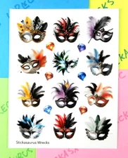 Masquerade Masks Sticker Sheet