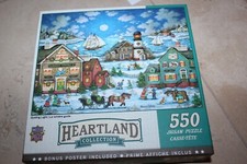 MasterPieces 550 Pc Puzzle Heartland Collection "GUIDING LIGHT "-Used-Completed 