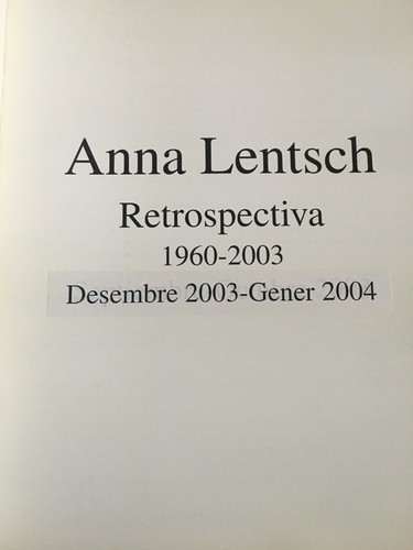 Anna Lentsch: Retrospektive 1960-2003 ~ spanischsprachiges Softcover ~ illustriert - Bild 2 von 5