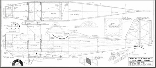 Nosen Gere Sport 1/3 Maßstab 8 Fuß Spannweite RC Modell AIrplane gedruckte Pläne - Bild 6 von 8