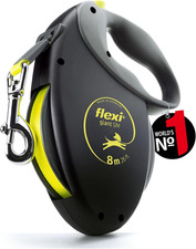Flexi&reg; Giant S/M | 8M Gurt Roll-Leine F&uuml;r Hunde Bis 25 Kg | Schwarz/Neon-Gelb |