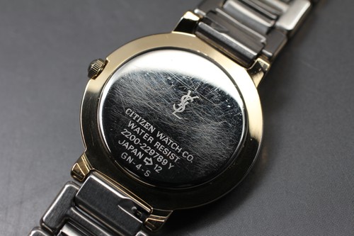 Exc+5 YSL 2200-229789 Yves Saint Laurent × Citizen Blue Dial Quartz Watch JAPAN - Picture 10 of 11