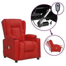 Massagesessel Elektrisch Fernsehsessel Relaxsessel Ohrensessel Kunstleder vidaXL