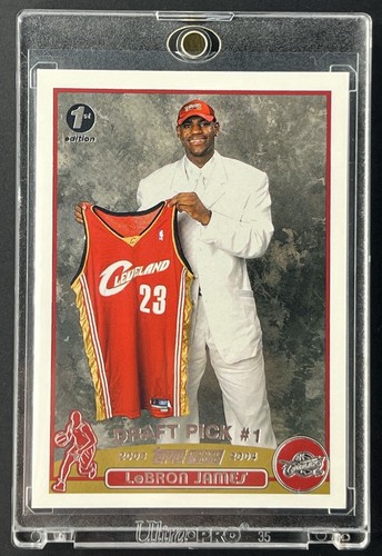 2003-04 Topps - 1st Edition #221 LeBron James Rookie Card (RC) CLEAN CONDITION