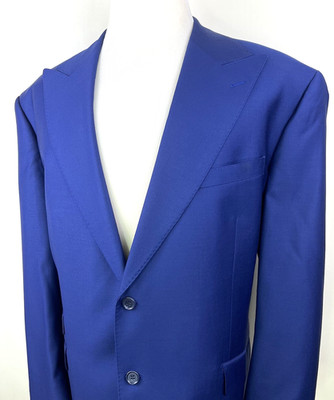 Berragamo Elegant Dino Filarte Super 110s Wool Blazer Royal Blue 2BTN Mens 50R