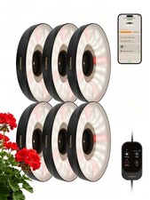 6-in-1 Linkable LED Grow Light Indoor Plants with Auto Timer Full Spectrum