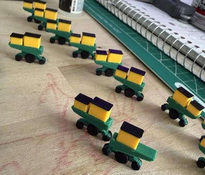 1/64 Scale Planter Row Units (16-PACK) - Custom Farm Toys & Accessories