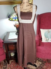 Tory Burch Brown Maxi Sun Dress with Cream Trim Size 8