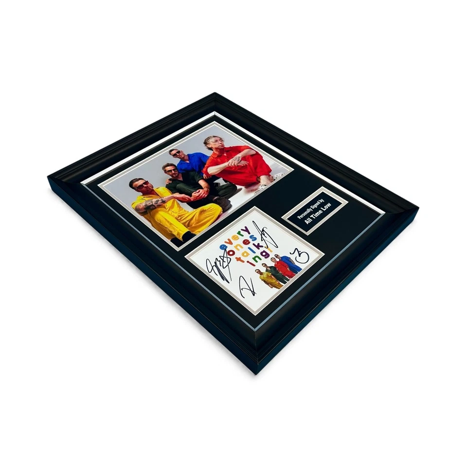 All Time Low 'Everyones Talking' SIGNED Handmade Photo Display & COA Autograph - Image 4 of 4