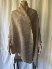 Anthropologie Oversized Tan/Camel Colored Cozy Blanket Scarf Wrap OS
