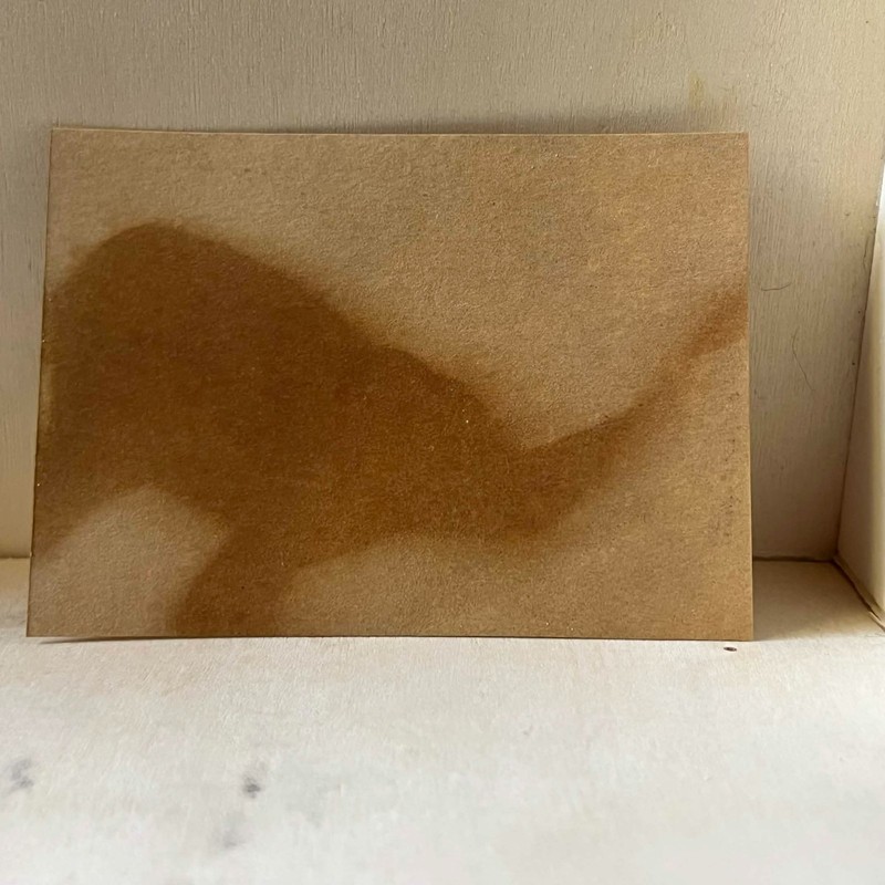 ACEO Original Art Card 2.5 x 3.5 anthotype mini painting elephant