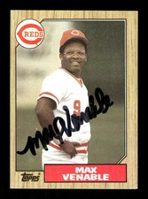 1987 Topps signed auto autograph 226 Max Venable black sharpie BXCP49
