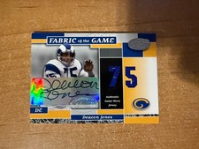 2002 Leaf Donruss Certified - Deacon Jones - Fabric of the Game Auto Relic 03/75