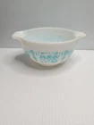 Vtg Pyrex Turquoise Amish Butter Print Small Mixing Bowl 441 1.5 Pint!!