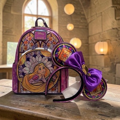 Loungefly Buntglas Rapunzel Tangled Mini Rucksack Exclusive Amazon mit Ohren