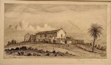 Henry Chapman Ford / Mission San Diego SIGNED Original Etching 1883