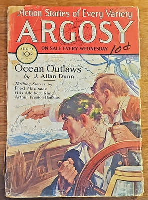 Argosy Collector's Edition August 1930 Ocean Outlaws Dunn Kline MacIsaac