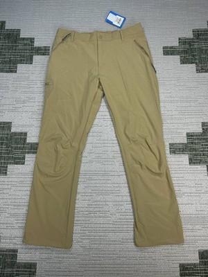 Columbia Omni Shield Fir Ridge Pants Mens 36 Brown Stretch Mid Rise Hiking New