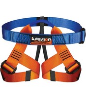 Fusion Climb Youth Harness XS-S 5000lb Rated Orange/Blue