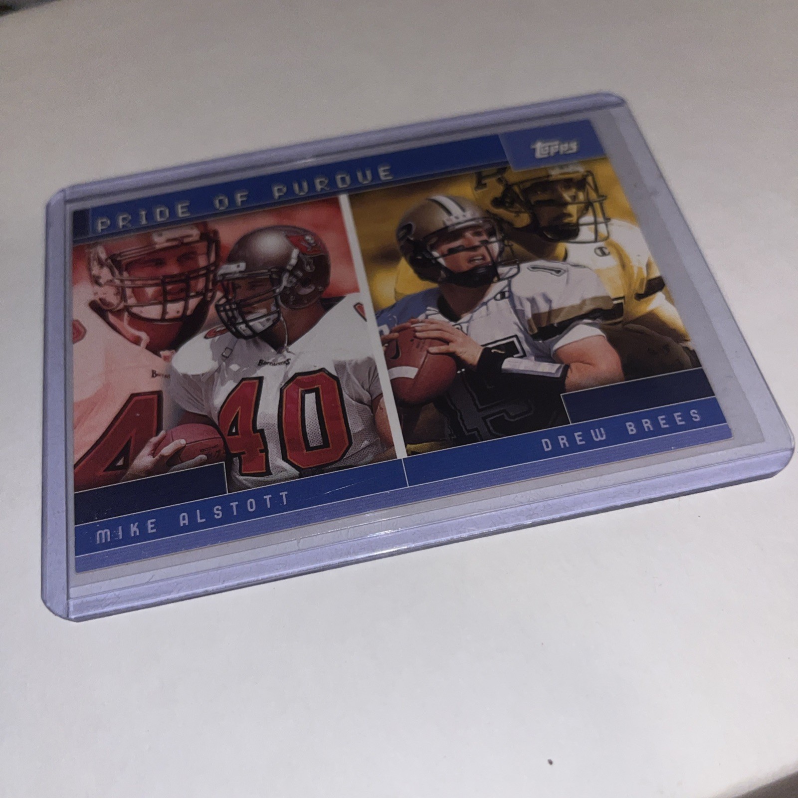 2001 Topps Football Pride of Purdue Mike Alstott And Rookie Drew Brees