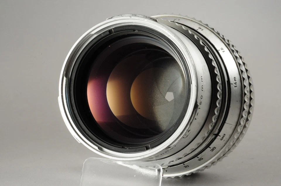 Lente Hasselblad 150 mm F/4 Zeiss Sonnar C plateada MF #4069 de pago de impuestos de EE. UU. Foto 2 de 4