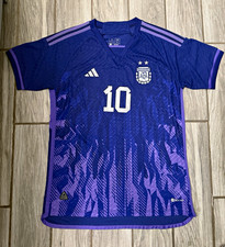 adidas Argentina Lionel Messi #10 2022 Away Jersey Purple/Silver Size XL