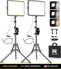 Dimmable LED Video Light Kit 2-Pack, 2800-6500K for Photography Lighting
